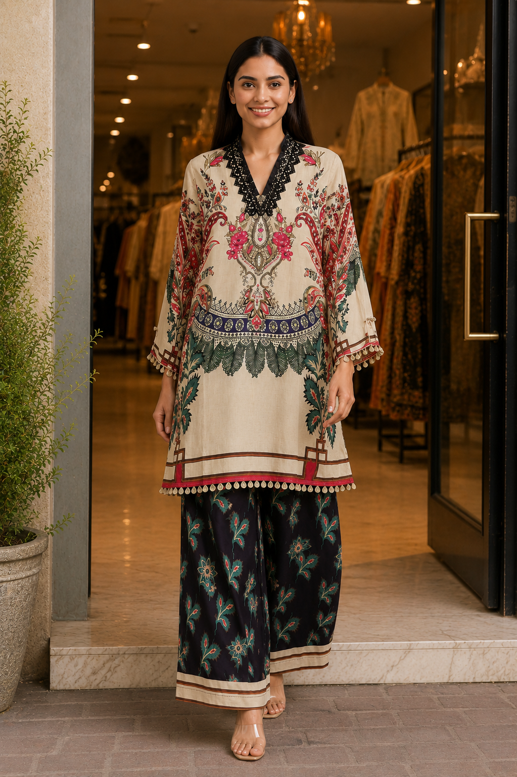 Women's 2-Piece Crepe Co-Ord Set – Modal Crepe Fabric