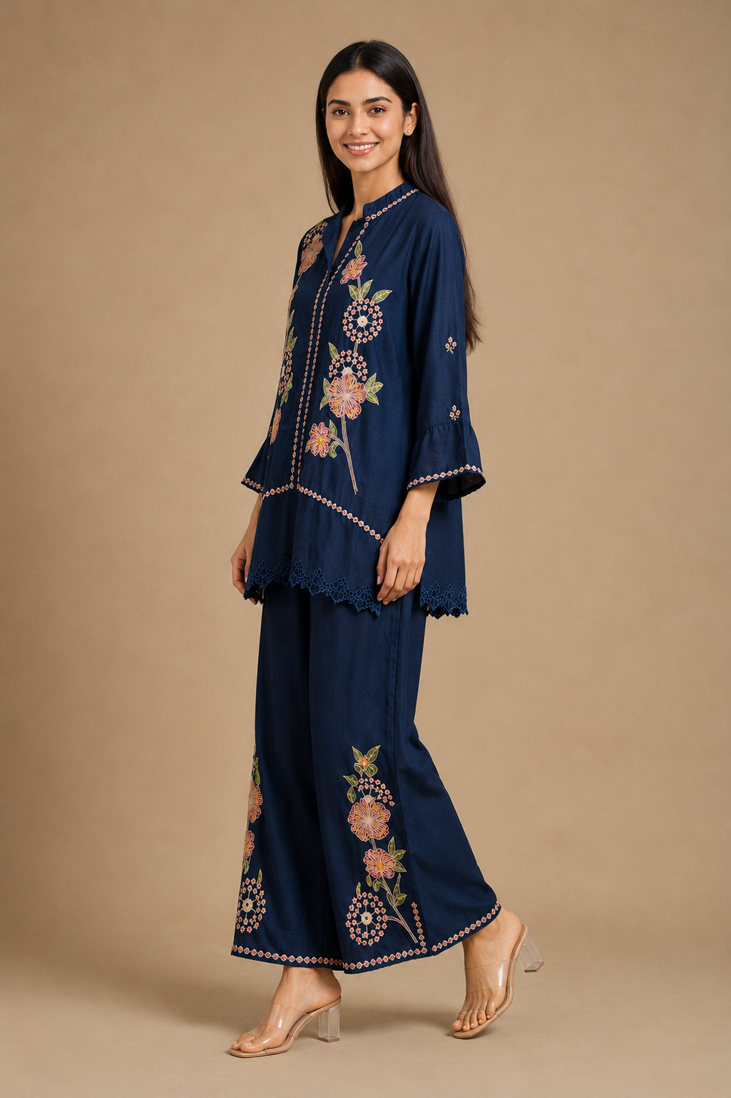 Women's Embroidered Co-Ord Set – Pure Cotton Fabric