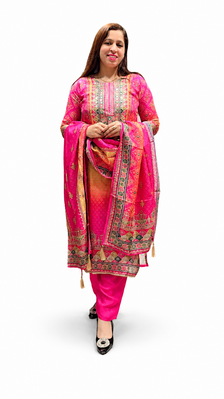 Premium Jaipuri Muslin Suit Fabric for Women | Soft Printed Unstitched Dress Material | Traditional Ethnic Wear for Festive & Casual Use