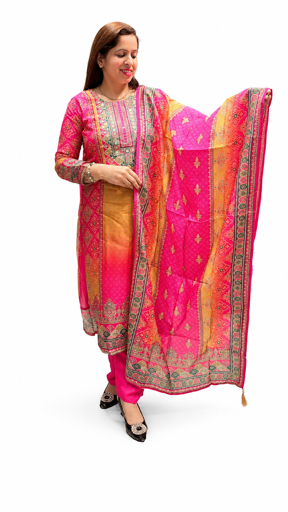 Premium Jaipuri Muslin Suit Fabric for Women | Soft Printed Unstitched Dress Material | Traditional Ethnic Wear for Festive & Casual Use