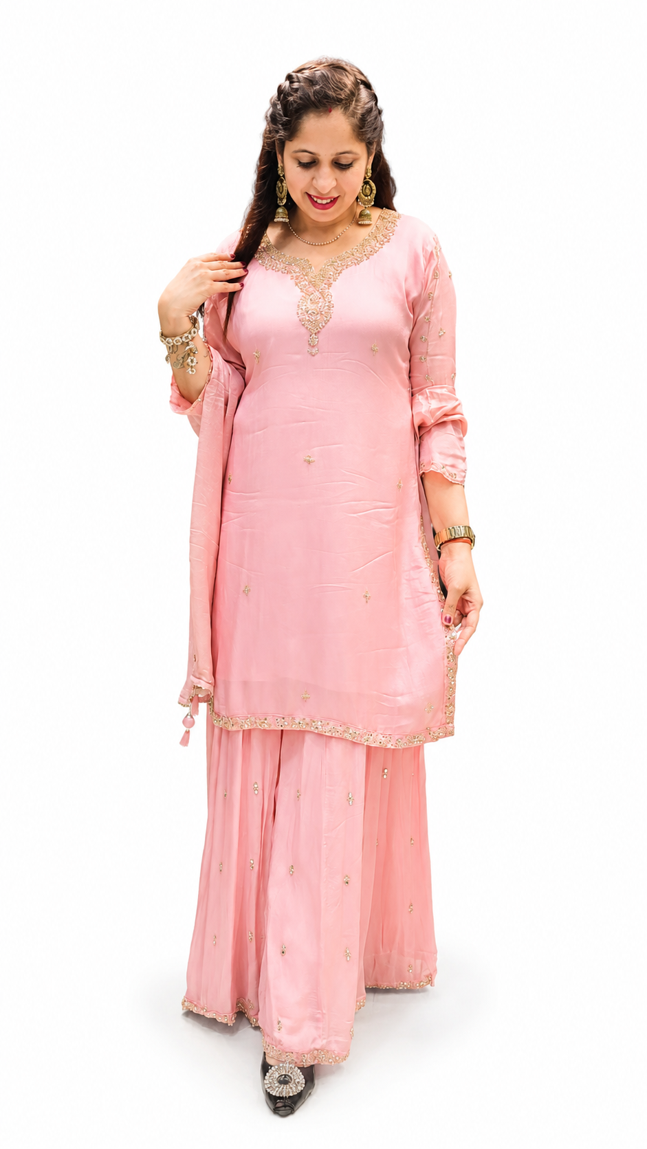 Women's Premium Party Wear Ready-Made Suit Set | Elegant Ethnic Kurta with Dupatta | Stylish Traditional Outfit for Weddings, (Festivals & Special Occasions)