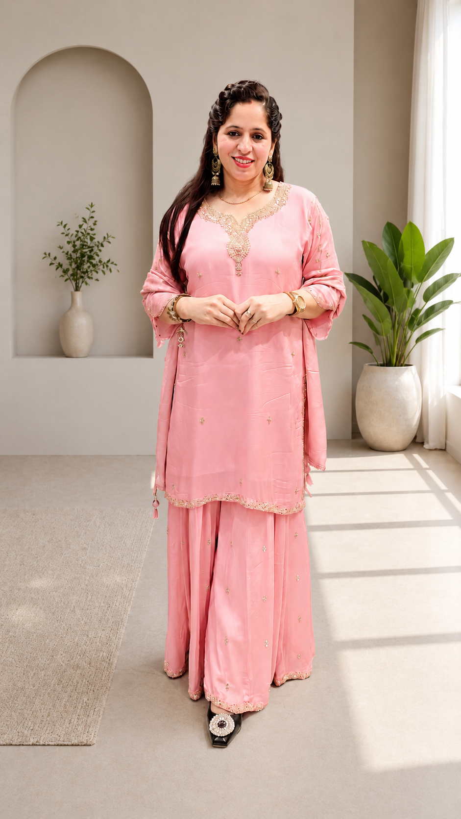 Women's Premium Party Wear Ready-Made Suit Set | Elegant Ethnic Kurta with Dupatta | Stylish Traditional Outfit for Weddings, (Festivals & Special Occasions)