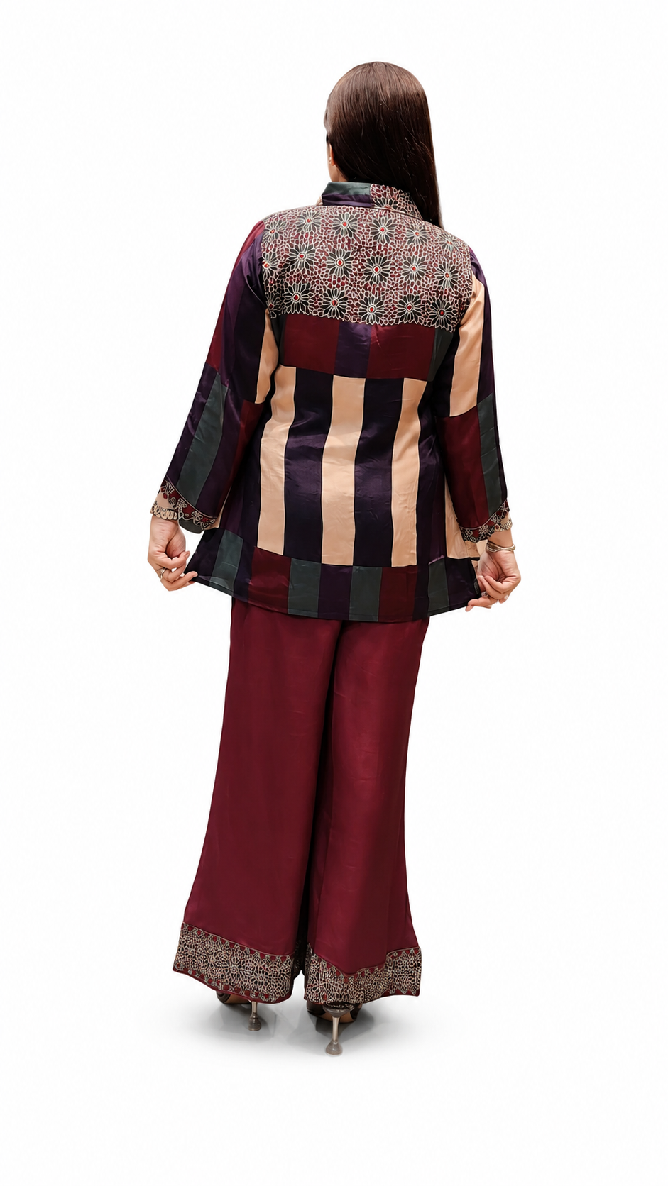 Co-ords set Fabric -pure crepe Brown
